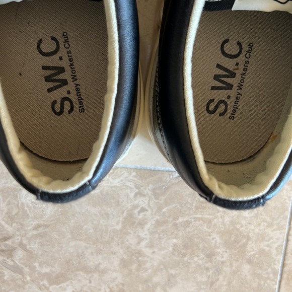 Stepney Working Club Black Dellow Leather Sneaker - Picture 7 of 9